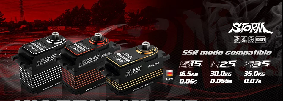 Power HD Storm S15/S25/S35 гоночный цельнометаллический бесщеточный цифровой сервопривод для радиоуправляемого автомобиля/неподвижного крыла/внедорожника/дрона