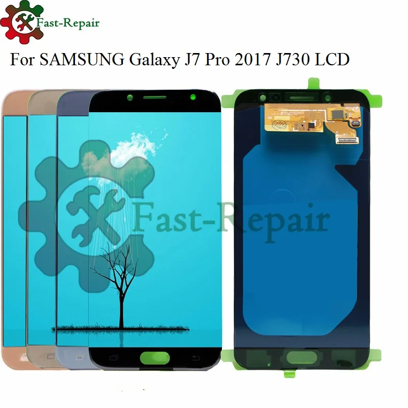 ЖК-экран 5 дюйма для SAMSUNG Galaxy J7 Pro 2017 J730 сенсорный экран с цифровым