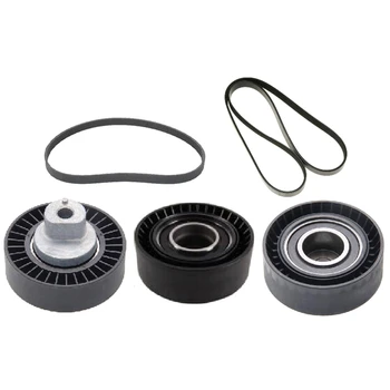 

Belt Tensioner Idler Pulley +Belt Set 5PK906 6PK1555 for BMW E36 E39 E34
