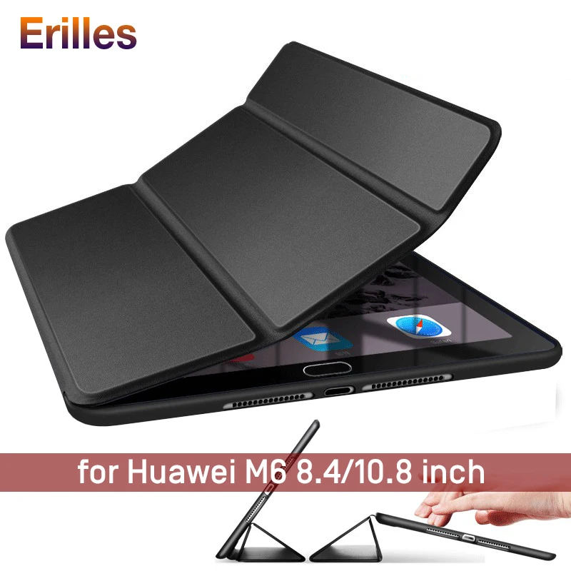 

Foldable Stand Case for Huawei M6 8.4 inch PU Leather Stand Case Tablet Cover for Huawei M6 10.8 inch Funda Smart Cases