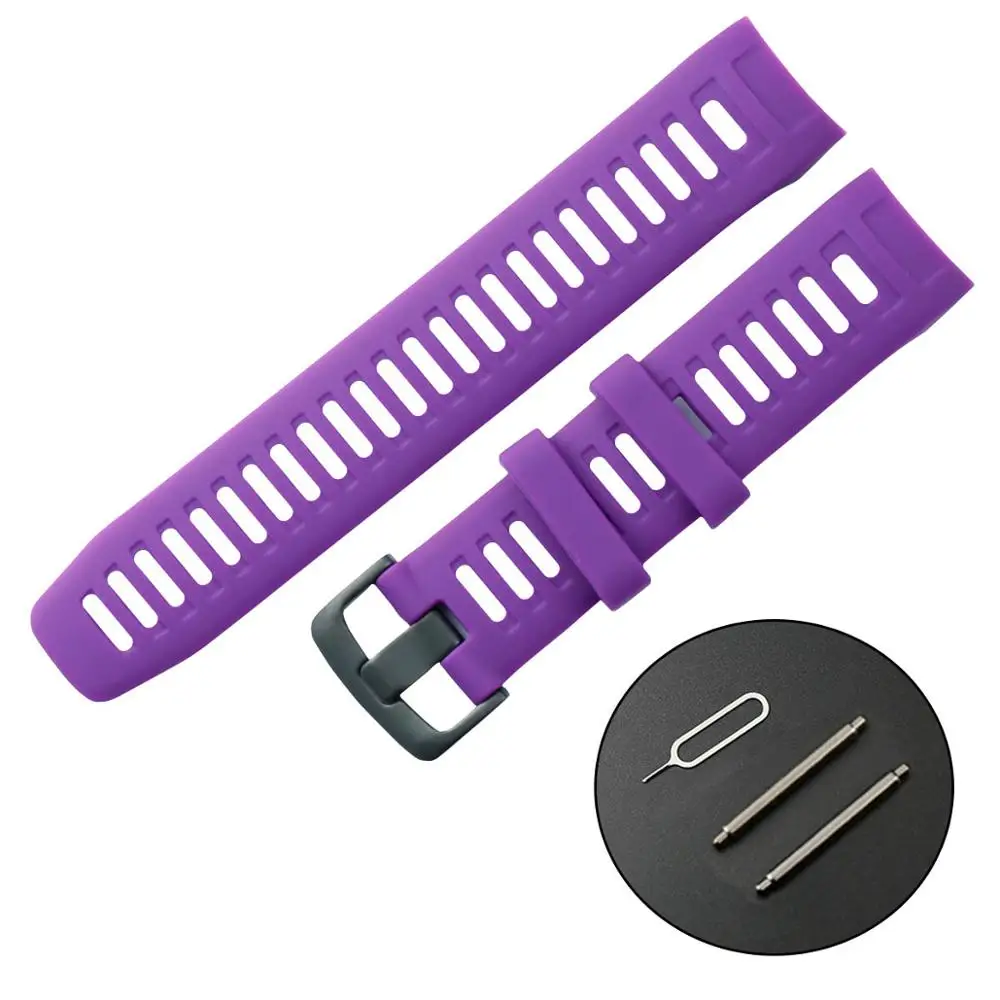 purple Ремешок Instinct, мягкий силиконовый ремешок для часов подходит для Garmin INSTINCT Sports gps Smart Watch Tools - Цвет ремешка: purple