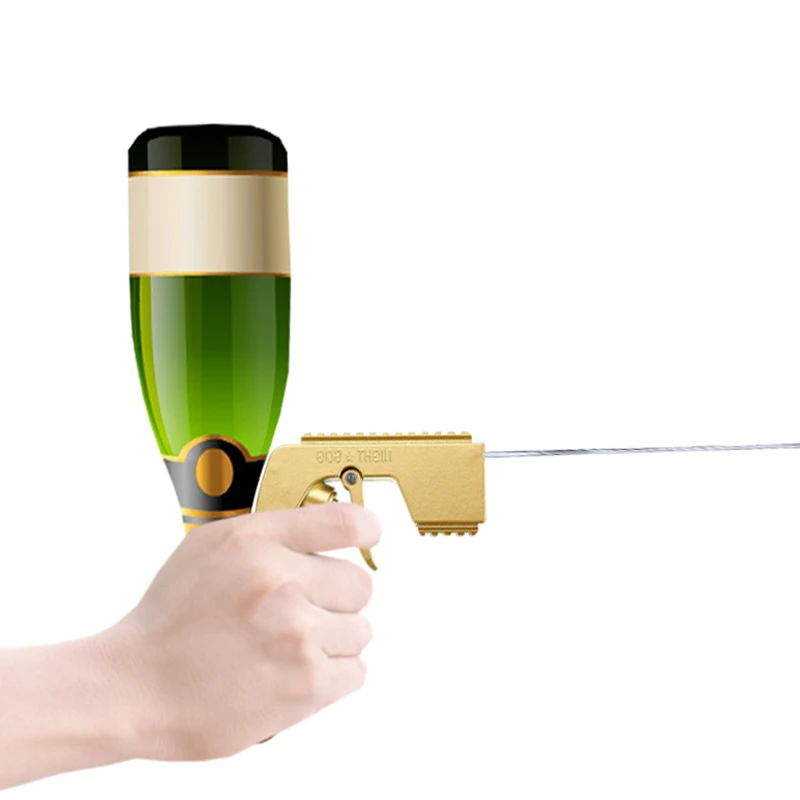 

Aluminum Alloy Golden Champagne Gun Pourer Gun Beer Bubble Spray Wine Dispenser Shooting or Wedding Party Night Club Bar Tool