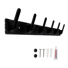 1Pcs Wall Coat Rack /Wall Hook With 6 Hooks For Kitchen Bathroom Entry 2 Installation Methods