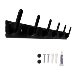 1Pcs Wall Coat Rack /Wall Hook With 6 Hooks For Kitchen Bathroom Entry 2 Installation Methods