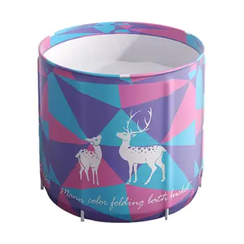 

Thickened Foldable Bath Barrel For Adults Use Bead Cotton+ Pvc Composite Bath Barrel Large Household Sauna Bath Bucket