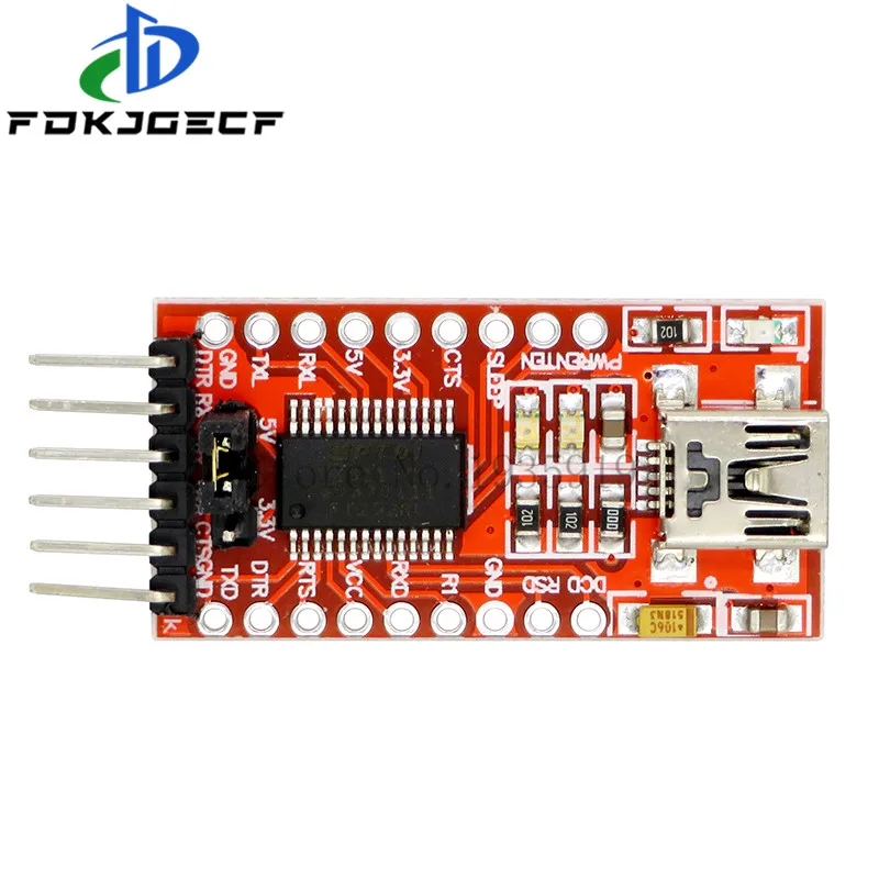 Последовательный преобразователь FTDI FT232RL USB в TTL модуль адаптера 5 В и 3 для Arduino 10