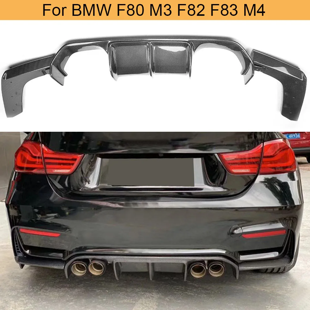 Для M3 M4 углеродного волокна диффузор губа на задний бампер для BMW F80 F82 F83 2014 2019