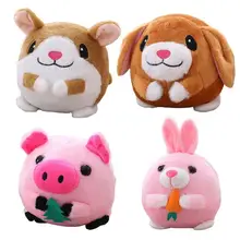 Мультфильм Хомяк шарики-прыгуны Электрический мягкие игрушки Музыкальная кукла плюшевые игрушки зарядка через usb для записи беседы поющие игрушки подарки