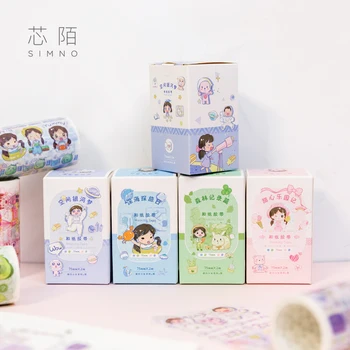 

Travel girl 1Pcs / diy Diary Washi Tape Cute Decorative Adhesive Tape Masking Tape For Stickers Scrapbooking DIY Stationery Tape