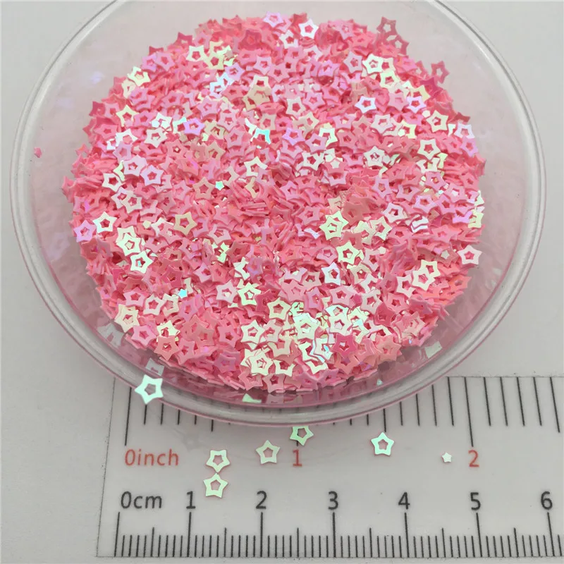 3mm Hollow Star S Shape PVC loose Sequins Glitter Paillettes for Nail Art Manicure, wedding Confetti,Accessories for Ornament/Cr