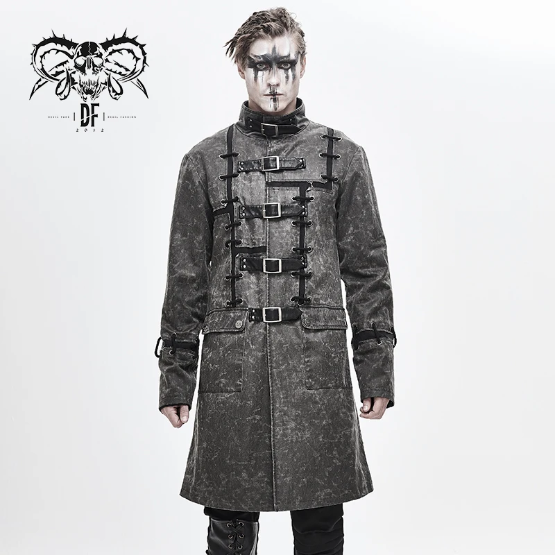 Devil Fashion Men's Steampunk Retro Long Jacket Punk Personality Novelty Halloween Masquerade Costume | Мужская одежда