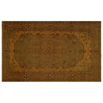 

Handmade Brown Vintage Overdyed Turkish Area Rug 172x285 Cm-5'8''X9'4''