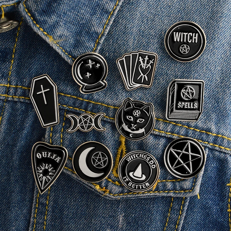 

Witches do it better witch ouija spells black moon pins Badges Brooches Lapel pin Enamel pin Backpack Bag Accessories Witch pin