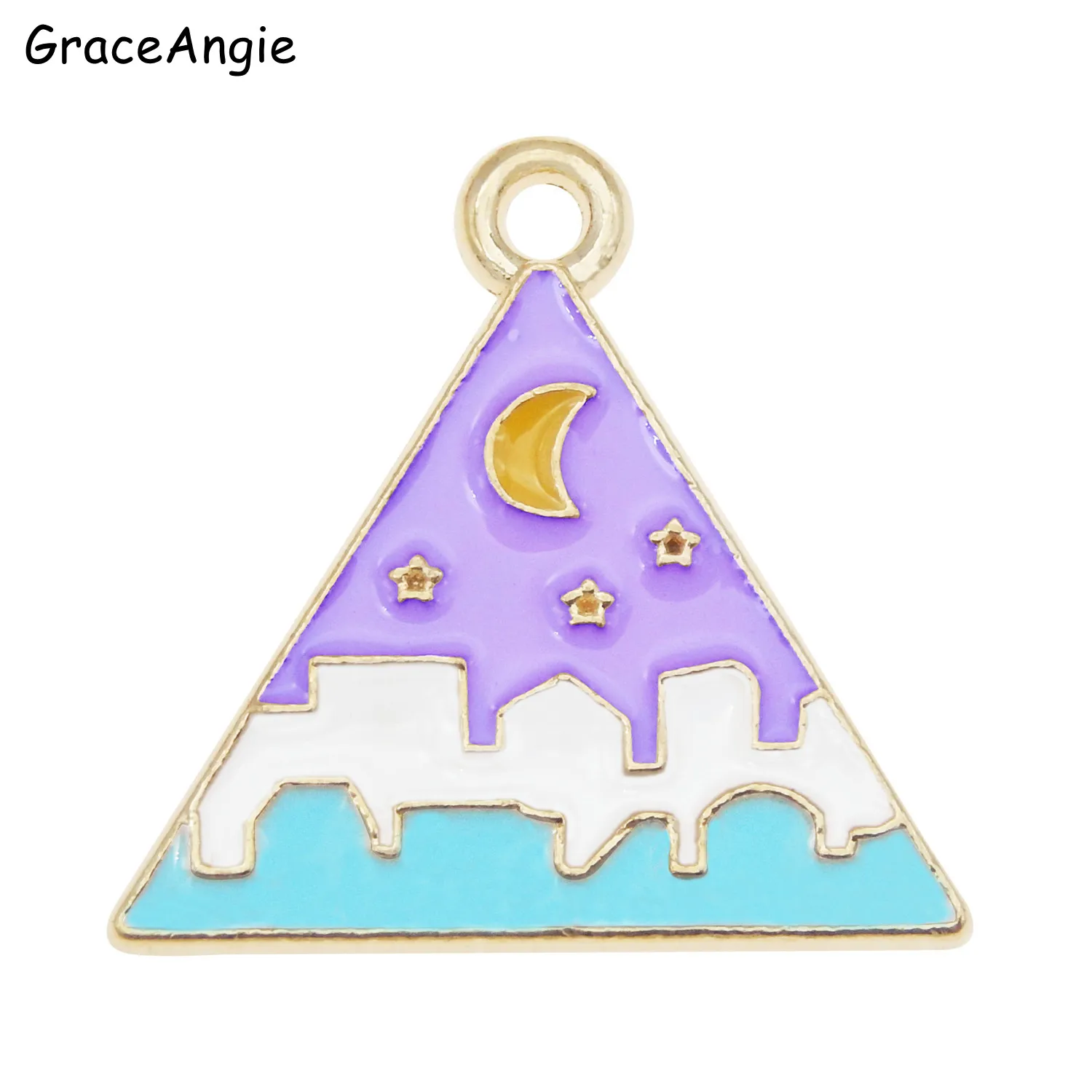 6pcs Colorful Charms Jewelry Accessories Enamel Pendant Fit DIY Bracelet Necklace Hair Accessory Findings Star Moon Cute Craft | Украшения