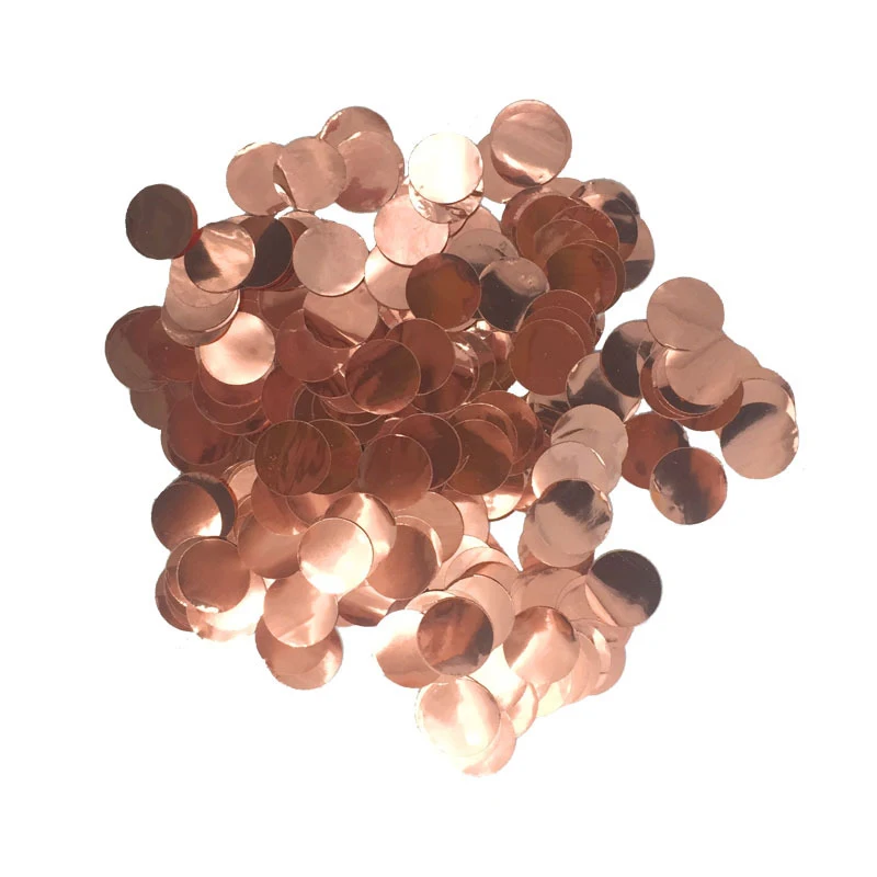 Rose Gold 10 г/пакет, металлическое розовое золото, Мини Круглые Конфетти в горошек, наполнение, воздушные шары для вечеринки, свадьбы, помолвки, вечерние украшения, принадлежности - Цвет: Rose Gold