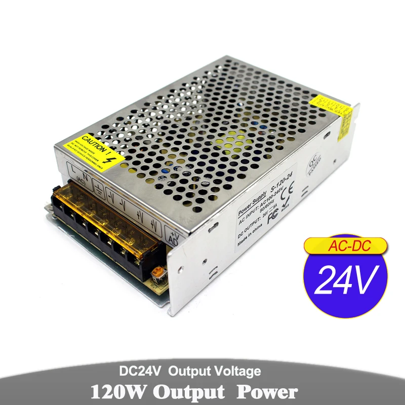 Один выход 24V DC Блок питания 3d принтер трансформаторы 110V 220V AC к DC24V 120W 150W 180W 200W 240W 250W SMPS для печати