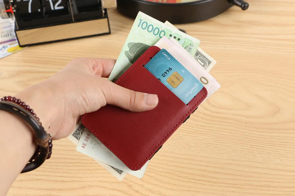 MOLAVE мини нейтральный Двойной Бумажник из искусственной кожи брендовый роскошный дизайн держатель карты бумажник кошелек для денег клип Aug.15