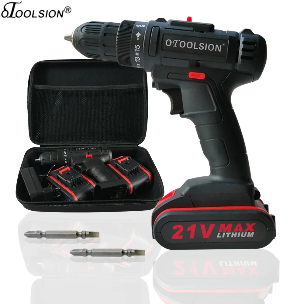 

Variable Speed 21V Battery Screwdriver Electric Drill Power Mini Drill Electric Screw Driver Electric Tools For Woodworking