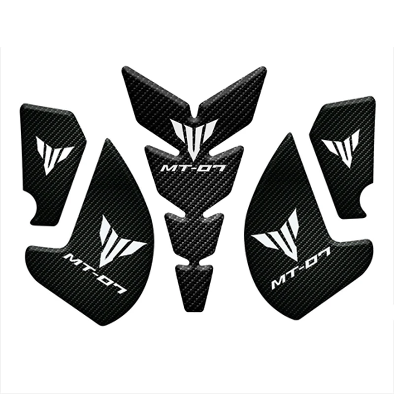 

Motorcycle Anti slip Tank Pad Sticker Pad Side Gas Knee Grip Protector FOR YAMAHA MT-07 MT07 2018-2019 Fiber texture