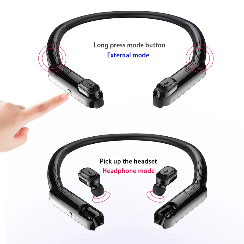 TWS Bluetooth наушники, включая портативное радио, HD стерео беспроводные наушники, шумоподавление игра Спортивная гарнитура