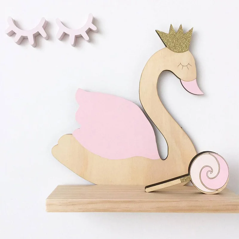 Bunny Rabbit Shape Wooden Wall Shelf babiesdecor.myshopify.com