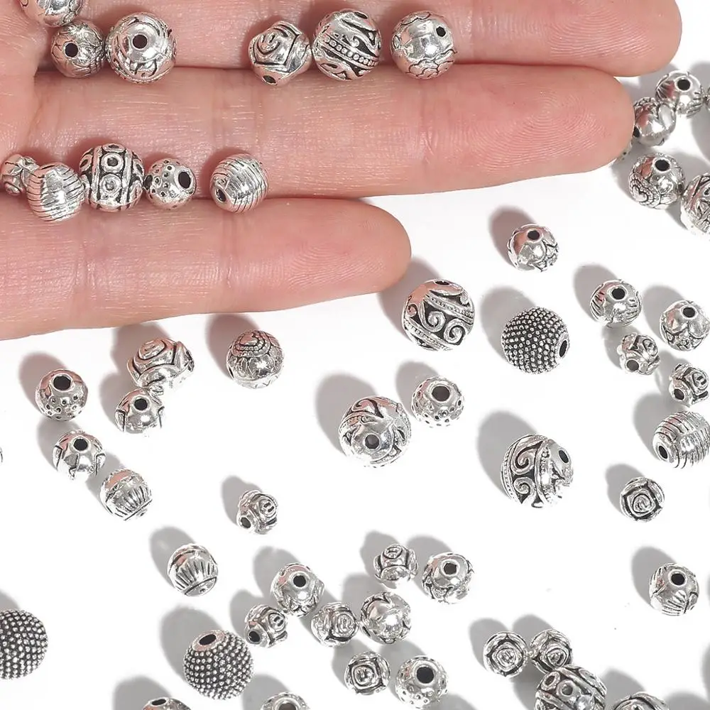 10 50 шт. античные посеребренные бусины разделители для изготовления ювелирных