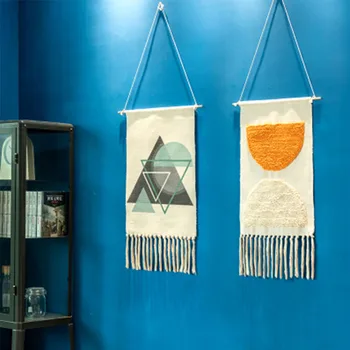 

Home Office Wall Decoration Tapestry Bohemian Hand Lace Woven Tassel Wall Tapestry Morocco Decoration Tapestry Woven Tapestry