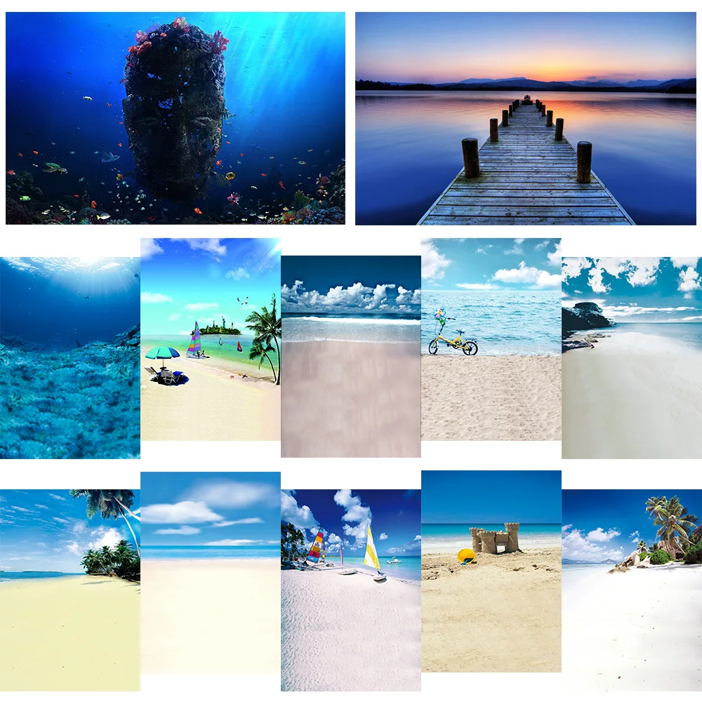 

Minimoto Photo studio backdrops 150X210cm Waterproof Beach Theme Photography Background For Camera Photo
