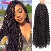 Aidaiya18inch Long Passion Twist Crochet Hair Extensions Synthetic Water Wave Braiding Hair Bohemia Crochet Braids 1