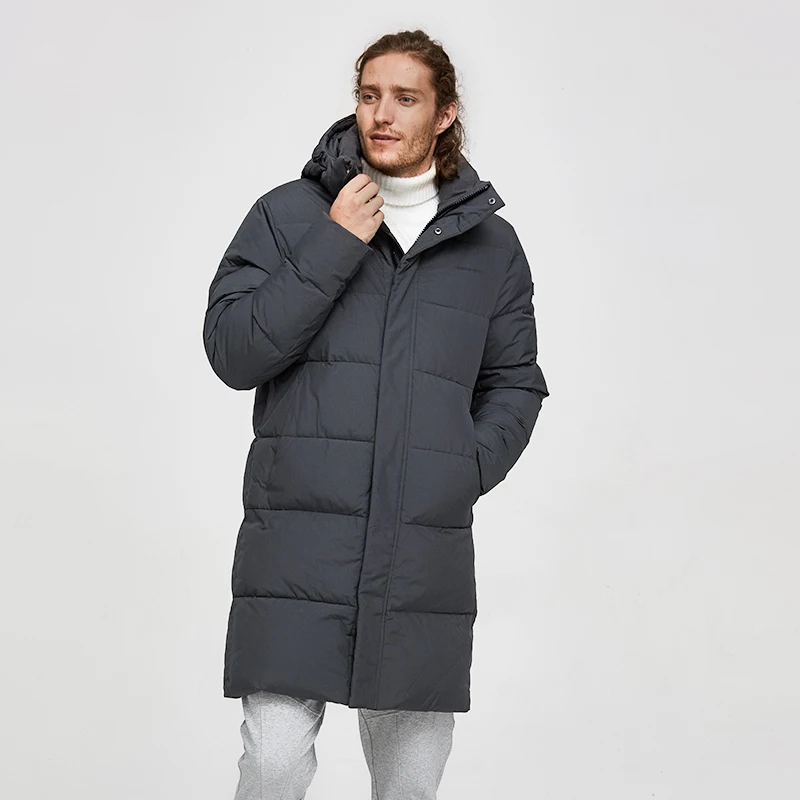  Tiger Force White Duck Down Jacket Men Winter Long Puffer Jackets Male Down Jacket with Hooded Casu - 4000088518483