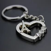 Креативный металлический брелок в форме сердца в виде Эйфелевой башни в стиле Парижа, подарок для активного отдыха, мини Эйфелева башня, крутой кулон 71