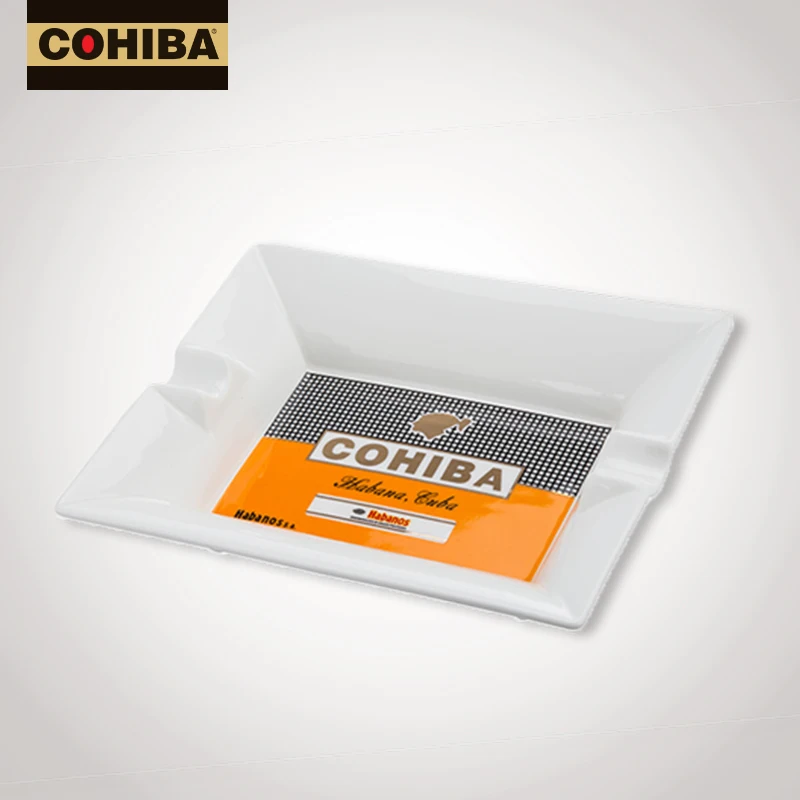 COHIBA 50-летие керамические пепельницы для сигарет 2 держателя 1 пепельница настольная сигара большая пепельница для дома с подарочной коробкой