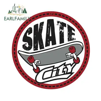

EARLFAMILY 13cm x 13cm For Skate City Funny Car Stickers Surfboard Decal Repair Sticker Vinyl Material Waterproof Decor