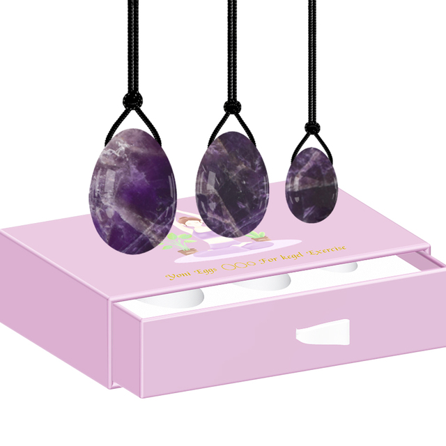 Stone Yoni Eggs Drilled Jade Egg Set with Box Women Kegel Exercise Vaginal Muscle Tightening  Feminine Hygiene Product