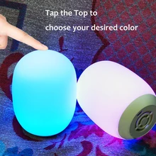 

Cute Led Night Light Silicone Touch Sensor Infinite Dimming RGB Full Color Night Lamp Kids Baby Bedroom Desktop Decor Ornaments