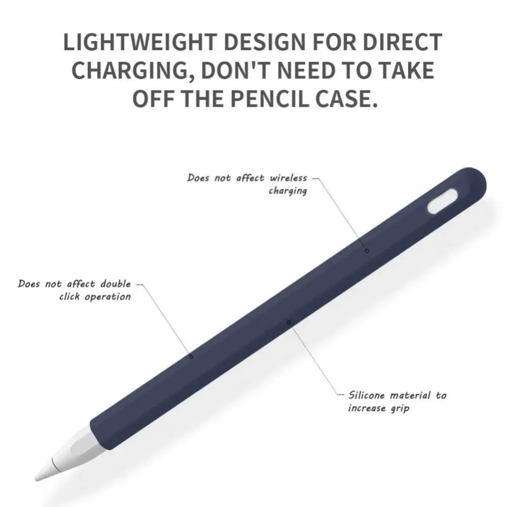 Shockproof Tablet Pen Silicone Case Anti-slip Cover Sleeve for Pencil 2nd Generation