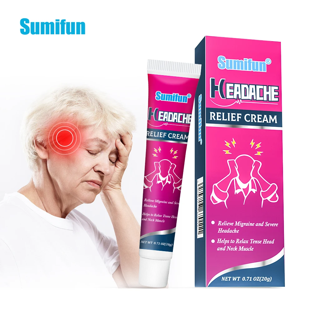 20g Sumifun Migraine Relief Cream Herbal Headache Treatment Medical Ointment for Relax Nerve Soothing Pain Dizziness Refreshing | Красота и