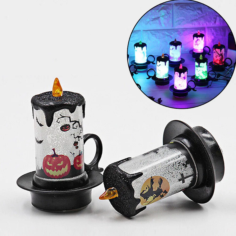 

Halloween Decoration Game Festive Party SupplieNew Arrival Artificial Flame LED Candle Lights Tea Electronic Lamp Party Supplies