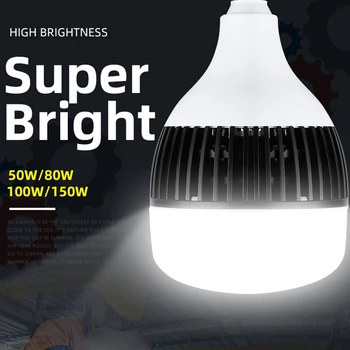 

E27 Led Light Bulbs 20W 30W 50W 100W Led Lamp Ac 220V-240V Home Lighting High Power Cold White Spotlight Security Street lamp