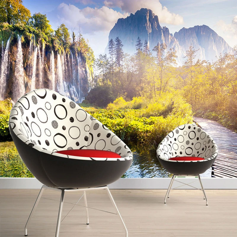 Fresh-And-Beautiful-Waterfall-Forest-Wood-Bridge-Backdrop-Wall-3D-Stereo-Mural-Wallpaper-Living-Room-Classic (3)