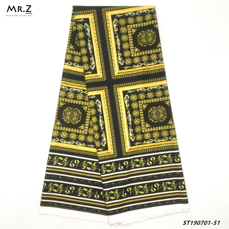 Mr. Z имитированные шелковые восковые материалы 2019 нигерийские шелковые шифоновые ткани африканская ткань Анкара воск высокого качества