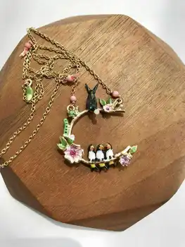 

2020 Limited Special Offer Tin Women Fairy Choker Moana Collares Spring Flowers Magpie Swallow Collarbone Short Necklace