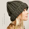 New Arrival Stylish Autumn Winter Warm Women Braided Crochet Wool Knitted Beanie Beret Ski Ball Cap Baggy Solid Hat Skullies ► Photo 2/6