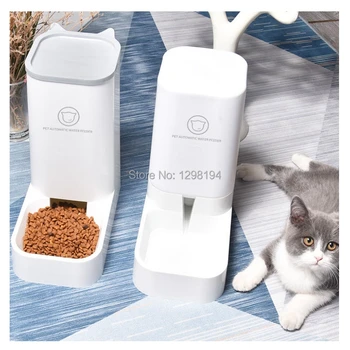 

Pet Dog Automatic Feeder Cat Puppy Animals Food Feeder Drinker Water Fountain Dish Bowl Auto Dispenser Self-Dispensing Gravity