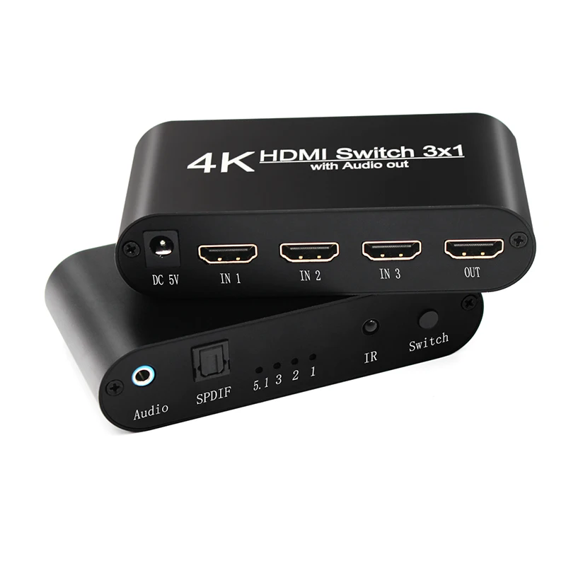 4K HDMI переключатель аудио сплиттер 3 в 1 выход экстрактор адаптер для xbox 360 PS4 Smart Android HDTV