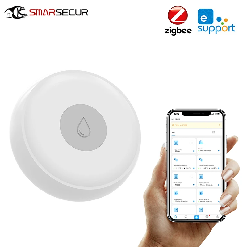 Ewelink Zigbee Smart Home Water Leak Sensor Wireless Flooding Detector Water Leakage Detection