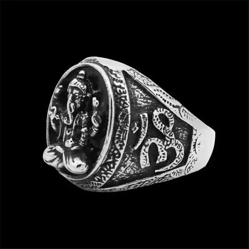 sterling silver Ring lord ganesha ring good luck ring hindu god ganesh ji |  eBay