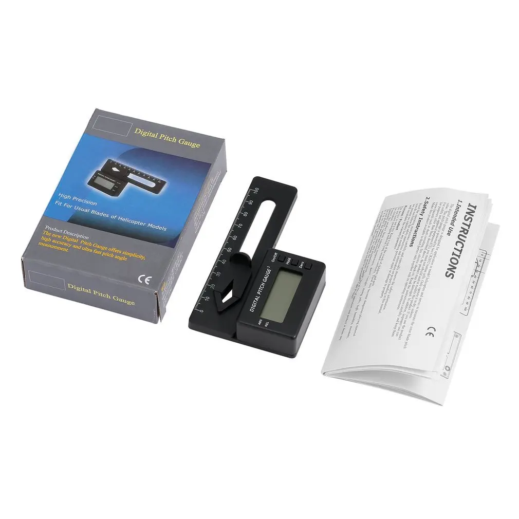 

Digital Pitch Gauge LCD Display Electronic Pitch Ruler For RC Trex Helicopter RC Tester High Precision Hold Function