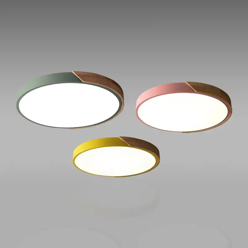 Nordic Simple Macaron Acrylic Cealing Lamps Log Ultra Thin Roof