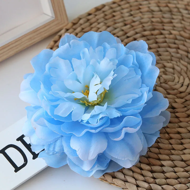 Artificial Diameter 15cm Peony Big Flower Head Flower Wall DIY Wedding Decoration Silk Fake Flower Home Floral Arrangements Accessories (2)